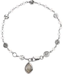 18K Yellow Gold Vermeil Moonstone &amp; Labradorite 7.5 Inch Bracelet