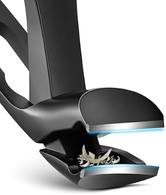 Corta-unhas inclinados para unhas grossas - corta-unhas com coletor, corta-unhas ergonómicos de aço inoxidável, cortadores de pés para homens e mulheres de grande porte (pretos)