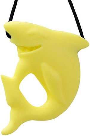 Stimtastic Chewable Silicone Shark Pendant Nontoxic BPA and Phthalate Free, Yellow