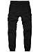 Match Men's Regular Fit Chino Jogger Cargo Pant (32W x 32L, 6539 Black)
