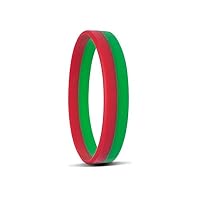 RyanLemon Silicone Bracelet Sport Fashion Multicolor Country Flag Unisex Wristband Pack of 10 (Burkina Faso)