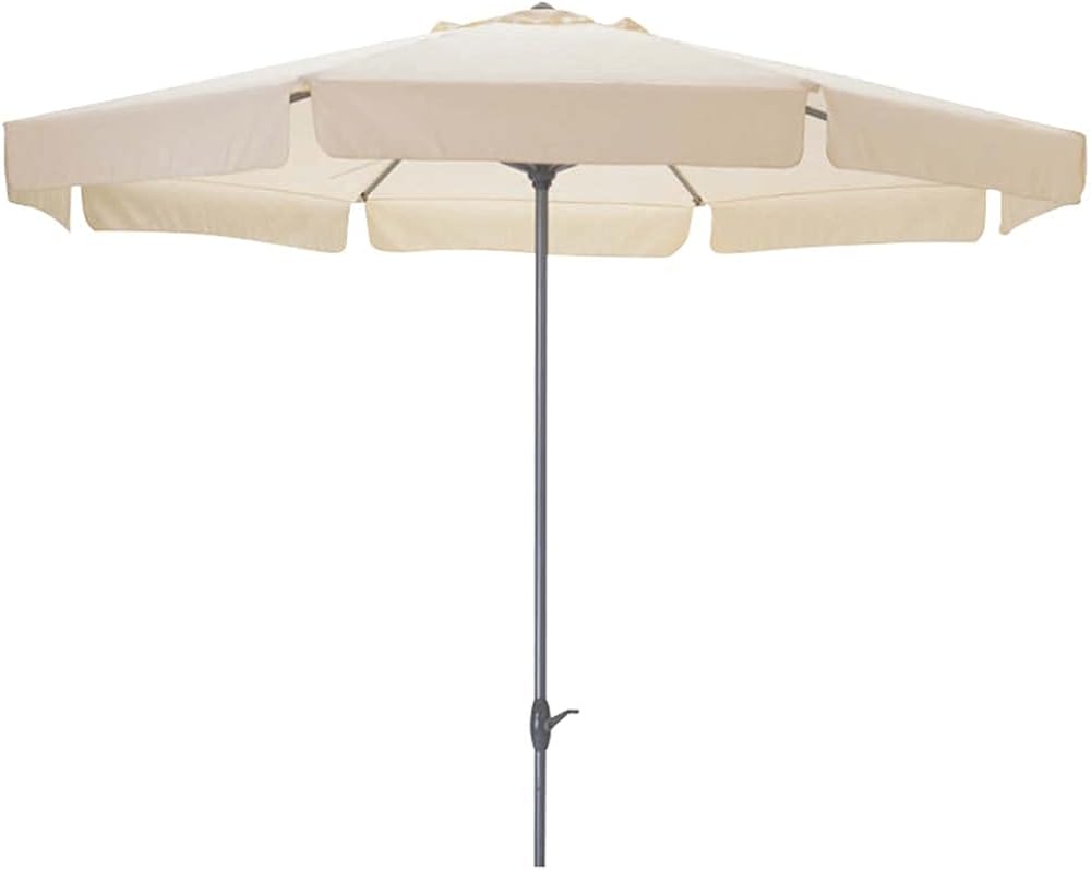 BAKAJI Runder Sonnenschirm für den Garten, Mittelstab, Durchmesser 3 mm