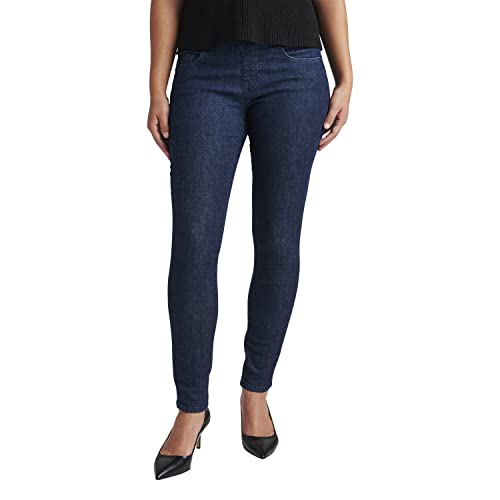 JAG Jeans Women's Petite Nora Mid Rise Skinny Pull-on Jeans, Ink, 8 Petite