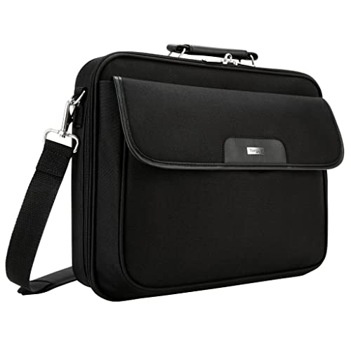 Targus Notepac Clamshell, Sacoche pour Ordinateur Portable 15,4-16, Mallette Ordinateur Portable en Nylon et en koskin, Sac a bandouliere elegant - Noir, CN01