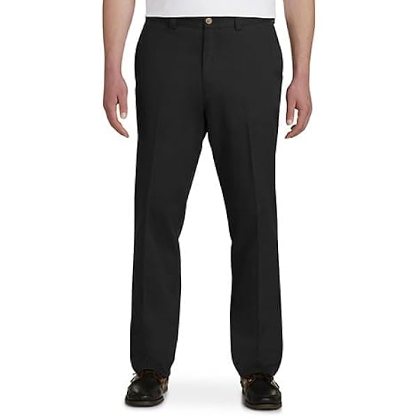 Oak Hill by DXL Men's Big and Tall Microfiber Waist-Relaxer Pants