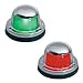 Amarine-made Pair of Stainless Steel Red and Green Bow Navigation Lights for Boats - 1 Mile primary