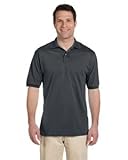 Jerzees 50/50 Men's 5.6 oz. Jersey Polo with Spotshield (Charcoal Grey, Large)