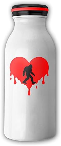 HEART BEAT Bigfoot Sasquatch Insulated Vacuum Water Bottle Stainless Steel Thermos 12 Oz