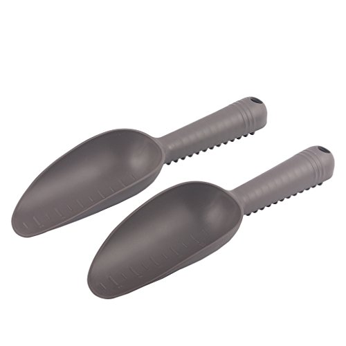 BangQiao Plastic Hand Trowel for Homegrown Gardening Tool,10" Length, Pack of 2, Brown - Thumbnail 2