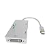 Mini DisplayPort to HDMI DVI VGA Cable, CableDeconn 3 in 1 Mini DP (Thunderbolt Port Compatible) to HDMI DVI VGA TV AV HDTV Adapter Converter for Apple Mac Book