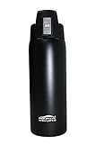 Aquatix Matte Black Insulated FlipTop Ultimate Sport Bottle 21 ounce Pure Stainless Steel