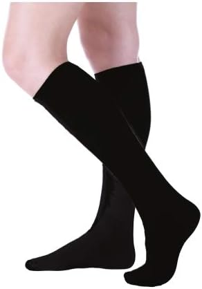 3-Pack Women's Buster Brown Elastic-Free Cotton Knee High Socks Black Sock Size 10 - Fits Shoe Size 7.5-9