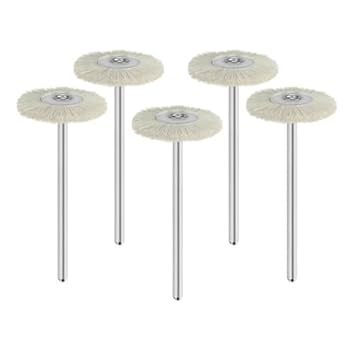 5x Ziegenhaar-Bürste [Ø 22 x 2 mm - weiß] für Dremel, Proxxon ...