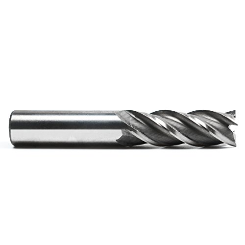 Atoplee 6pcs HSS CNC 4 Flutes End Mill Cutter Milling Machine Cutter Drill Bit 1/8" 5/16" 3/16" 5/8" 1/4" 1/2"