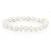Gem Stone King Cultured Freshwater White Pearl 925 Sterling Silver Necklace Earrings Bracelet Set For Women