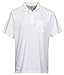 Tri-Mountain Men's 5 oz Moisture Wicking Polyester Shirt w/Pocket White Large
