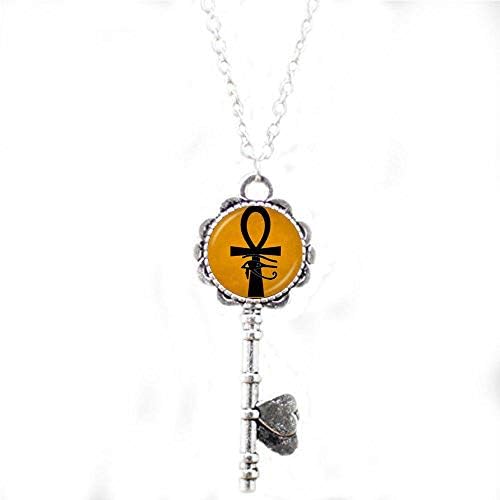 FATS Horus Ancient Eye Ra Ankh Key Necklace Literary Jewelry