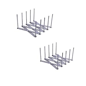 Pot-Lid-Holder-Spare-Rib-Rack-Stainless-Steel-Multi-use-Adjustable-Length-Perfect-for-preparing-spare-ribs-Set-of-2 Pot Lid Holder - BBQ Rib Rack - Stainless Steel Multi-use Adjustable Length - Perfect for preparing Spare Ribs - Set of…