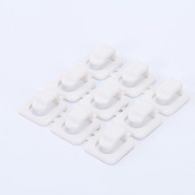 18Pc Cable Cord Wire Line Organizer Clips Fixer Fastener Tidy Holder Desk Wall Organiser Tie Fixer Organizer Line Adhesive Clamp White