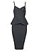 Meilun Women Rayon Celebrity Strap Peplum Midi Bodycon Bandage Dress