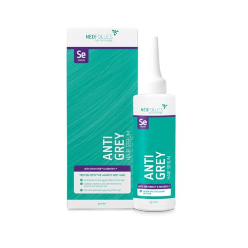 Neofollics Anti Grey Hair Serum - 90ml - Decreases the appearance of grey hair in 90 days - Restores natural hair colour - Nourishes the scalp