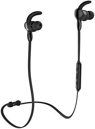 Aminy Sport Bluetooth Headphone with Mic Workout 10Hours Battery Wireless HD Stereo Earphones Stereo Waterproof Sweatproof Earbuds for Gym Running Noise Cancelling Headsets (BLACK)