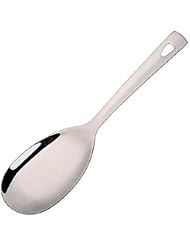 Rice Spoon, BuyGo Rice Scooper Stainless Steel Kitchen Utensil Rice Paddle with Mirror Polish & Dishwasher Safe, Silver