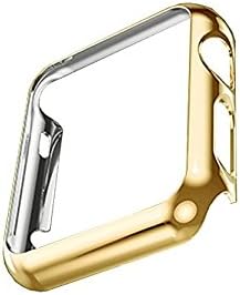 ELEGO TRADING for Apple Watch Case, for [Ultra-Thin] Apple Watch PC Plated Cover Case Slim Premium Super/Exact Fit/Cover Snap On Hard Protective Case for Apple Watch(gold38mm)