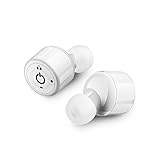 Bluetooth Noise Cancelling Earbuds,Lesoom Mini Invisible Earphones Truly Wireless Bluetooth V4.2 Music Earpiece In-ear Headset Stereo Surround Sound With Microphone For Running Gym Apple -White