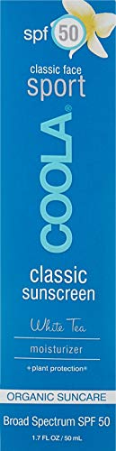 COOLA Suncare Classic Sport Face SPF 50 Sunscreen, White Tea, 1.7 Fl Oz