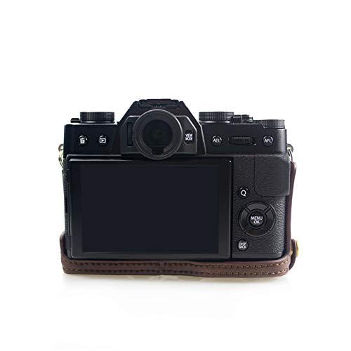Kinokoo Étui en cuir polyuréthane pour appareil photo Fujifilm X-T20, Fujifilm X-T10 Fujifilm X-T30 et objectif de 16–50 mm, 18-55 mm avec bandoulière et chiffon de nettoyage - Image 6