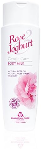 Rose Joghurt Gentle Care Body Milk Lotion with Rose Oil, Rose Water, Yoghurt Extract, Argan Oil, Collagen, Q10.8.5 fl oz