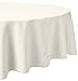 LinenTablecloth 108-Inch Round Polyester Tablecloth Ivory