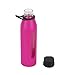 Takeya 22 Ounce Classic Glass Water Bottle with Silicone Sleeve and Twist Cap, Fuchsia