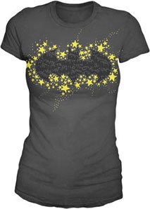 Bioworld Juniors Batman Shimmer T-shirt Small/Black