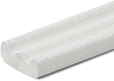 Durable Self Adhesive Window Door Weatherstrip Anti- Collision PU Seal Strip, 20ft (E 9mm x 4 mm x 6m, White)