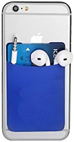 Cerbery® | Smartphone Card Holder | Car Case Pouch Finger Holder Fitness Slide Holder Bracket Cell Phone Case Card Case Headphone Sport | Apple iPhone 7 8x Samsung Galaxy S8 (Blue)