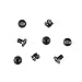 Hogue 01889 1911 Grip Screws, Government & Officers Model, 4 Hex Head & 4 Bushings, Black
