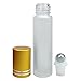 Beauticom Glass Roll on Bottle 10ml ~ 1/3 oz with Metal Cap, Stainless Steel Roll Balls for Essential Oil, Aromatherapy, Perfume, Lip Gloss, Lip Balm (MIX) (12 Bottles per order)