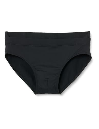 Calvin Klein Men’s Swim Briefs with Double Waistband, Black (Pvh Black), XL
