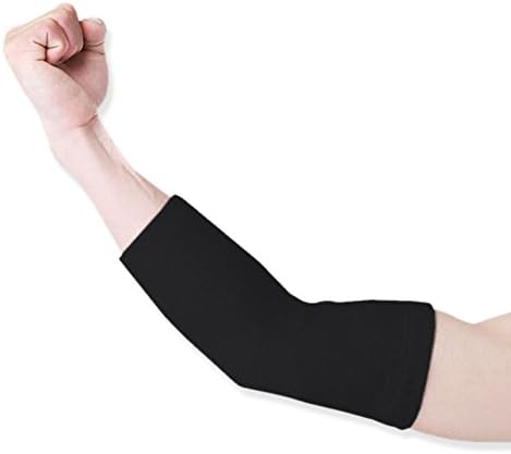 Fit Arm Sleeves | Ultimate Athletic Anti-Slip 1 Pair XL (11.8"-13") Arm Compression Black Sleeves for Baseball Basketball Gym Tennis with Acrylic Elbow Muscle Pain Reliever | 1205