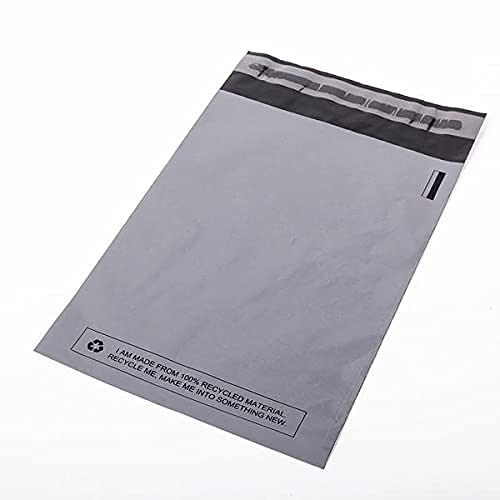 Sabco - Mailing Bags – Self Adhesive, Waterproof and Tear-Proof Postal Bags – Small to Large Sized Grey Plastic Mailing Mail Post Postage Plastic Bags (17 x 22", 5)
