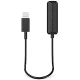 Trianium Headphone Adapter Lightning to 3.5mm Audio Jack with Music Controller Compatible for iPhone X 8 7 6 6s Plus, iPhone SE 5 5S, iPad Mini Air Pro (Black)