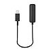 Trianium Headphone Adapter 8-pins to 3.5mm Audio Jack with Music Controller Compatible with iPhone 12 11 XS XR X 8 7 6 6s Plus, iPhone SE 5 5S, iPad Mini Air Pro (Black)