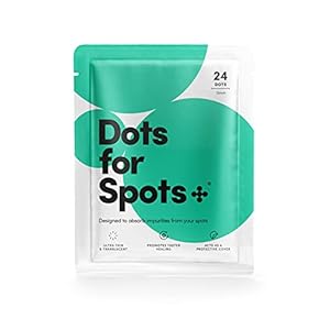 Dots-for-Spots-The-Original-Acne-Patch-Winner-2021-Vegan-Cruelty-Free-Hydrocolloid-Pimple-Patches-1-Pack-24-Dots Dots for Spots Acne Patches - Pack of 24 Translucent Hydrocolloid Pimple Patch Spot Treatment Stickers for Face and Body…