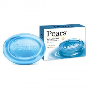 Pears Soft & Fresh Soap – 98% Pure Glycerin & Mint Extracts – 75 g (Pack of 3)
