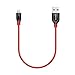 Anker Powerline+ Lightning Cable (1ft) Durable and Fast Charging Cable [Double Braided Nylon] for iPhone X / 8/8 Plus / 7/7 Plus / 6/6 Plus / 5s / iPad and More (Red)
