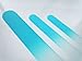 3 Crystal Glass Aquamarine Nail File Set - Small, Medium & Large Pedicure File