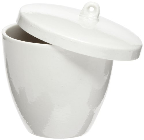 American Educational High Form Porcelain Crucible with Lid, 100mL Capacity (Bundle of 10)