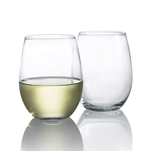 Luminarc Perfection Stemless Wine Glass (Set of 12), 15 oz, Clear